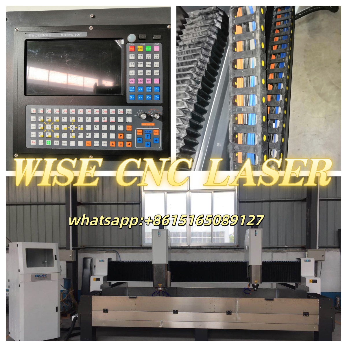 stone machine with spindle and grinding tool