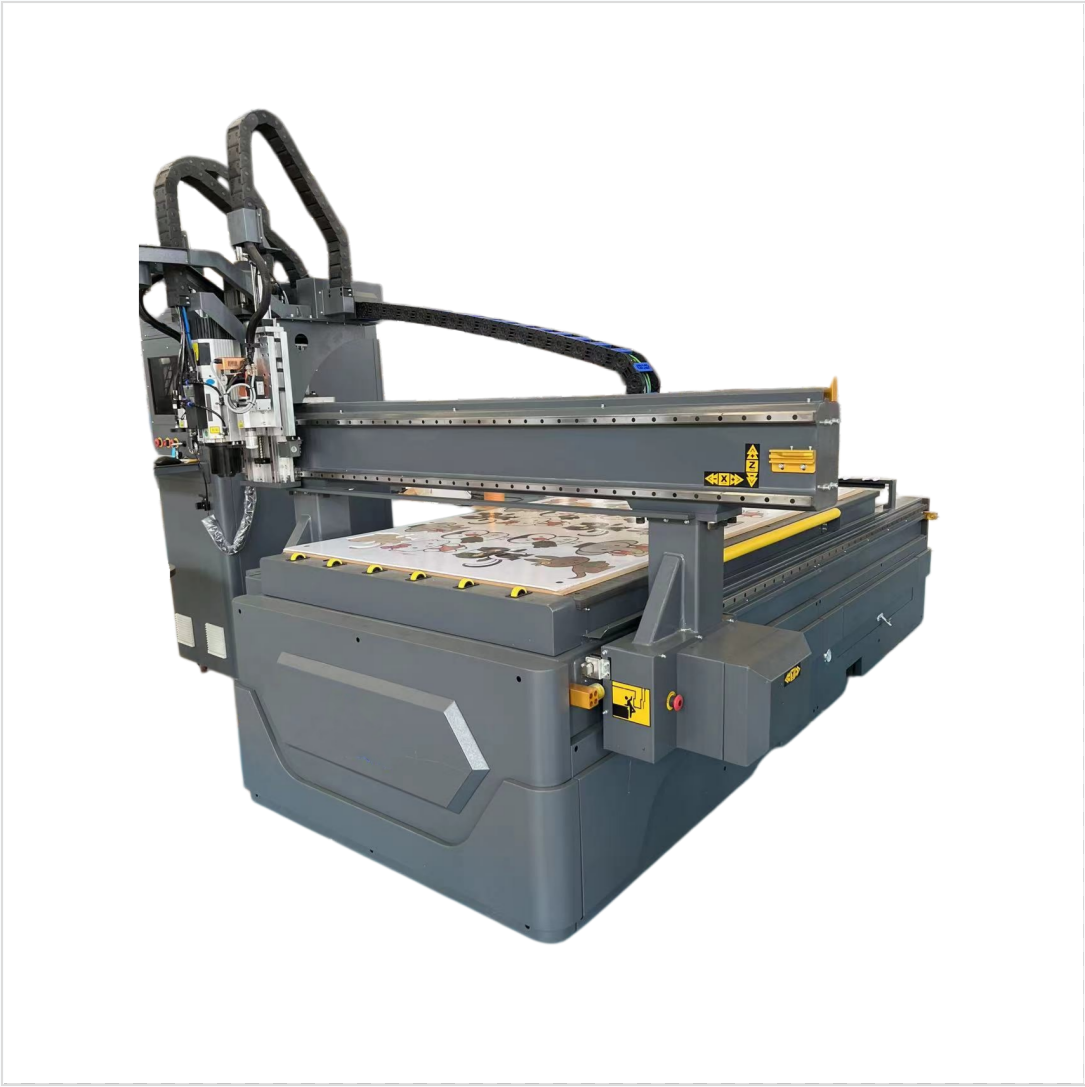 ccd atc cnc router with ccd camera & vibrating knife